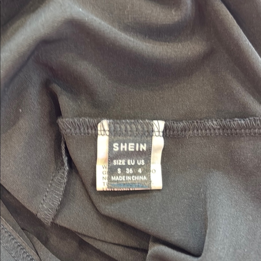 SHEIN Black Ruched Sleeveless Cutout Mini Midriff Cocktail Party Prom Dress S - Picture 7 of 10